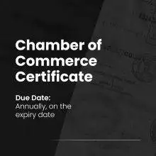 Chamber of Commerce Certificate