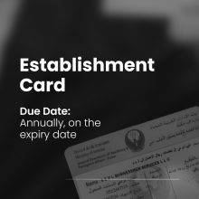 Establishment Card Renewal in Dubai